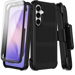 Black Rugged Phone Case For Samsung Galaxy S26 Plus